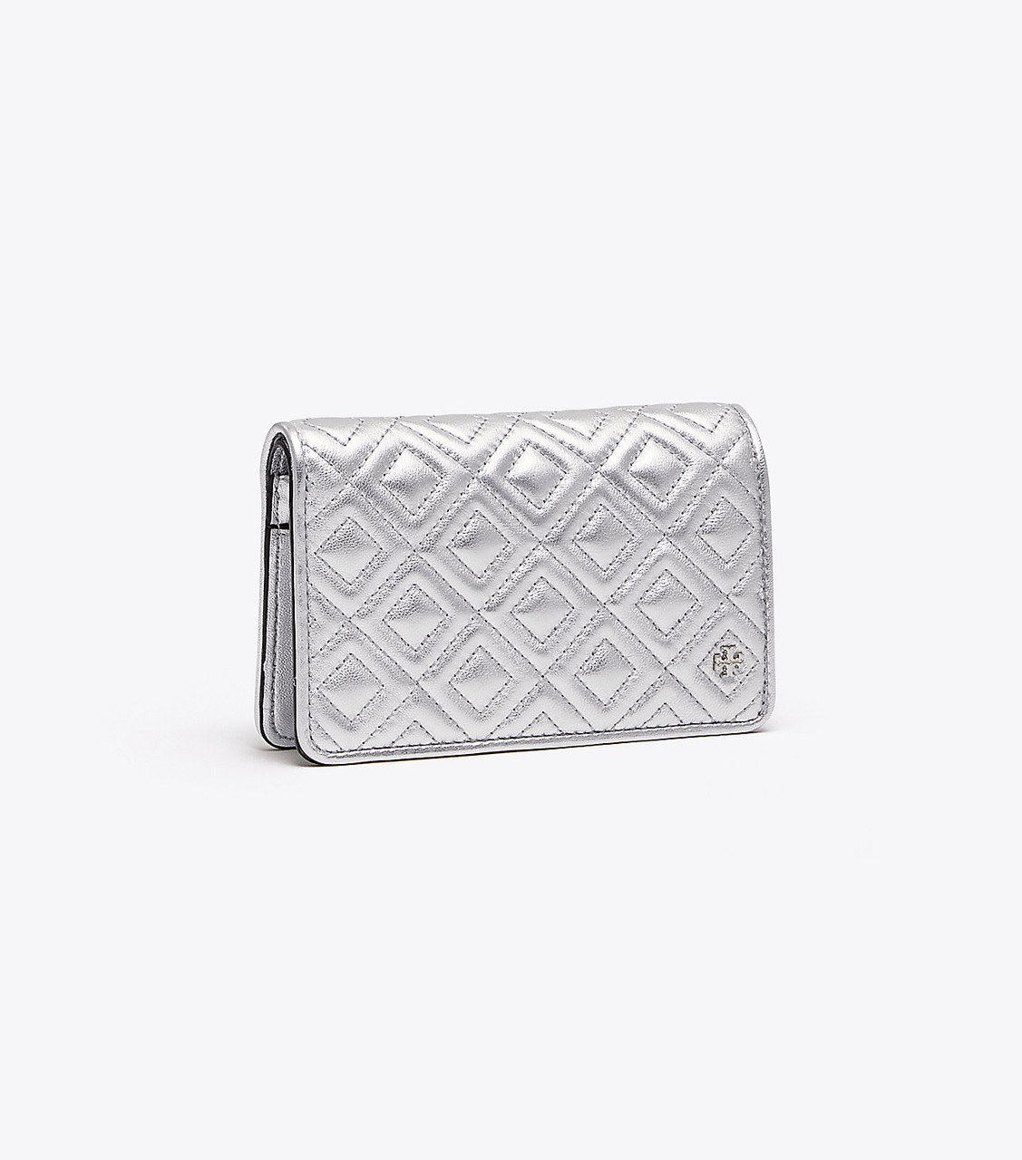 Tory Burch Fleming Metallic Slim Medium Wallet - Silver 52967-040 - Jacob  Time Inc