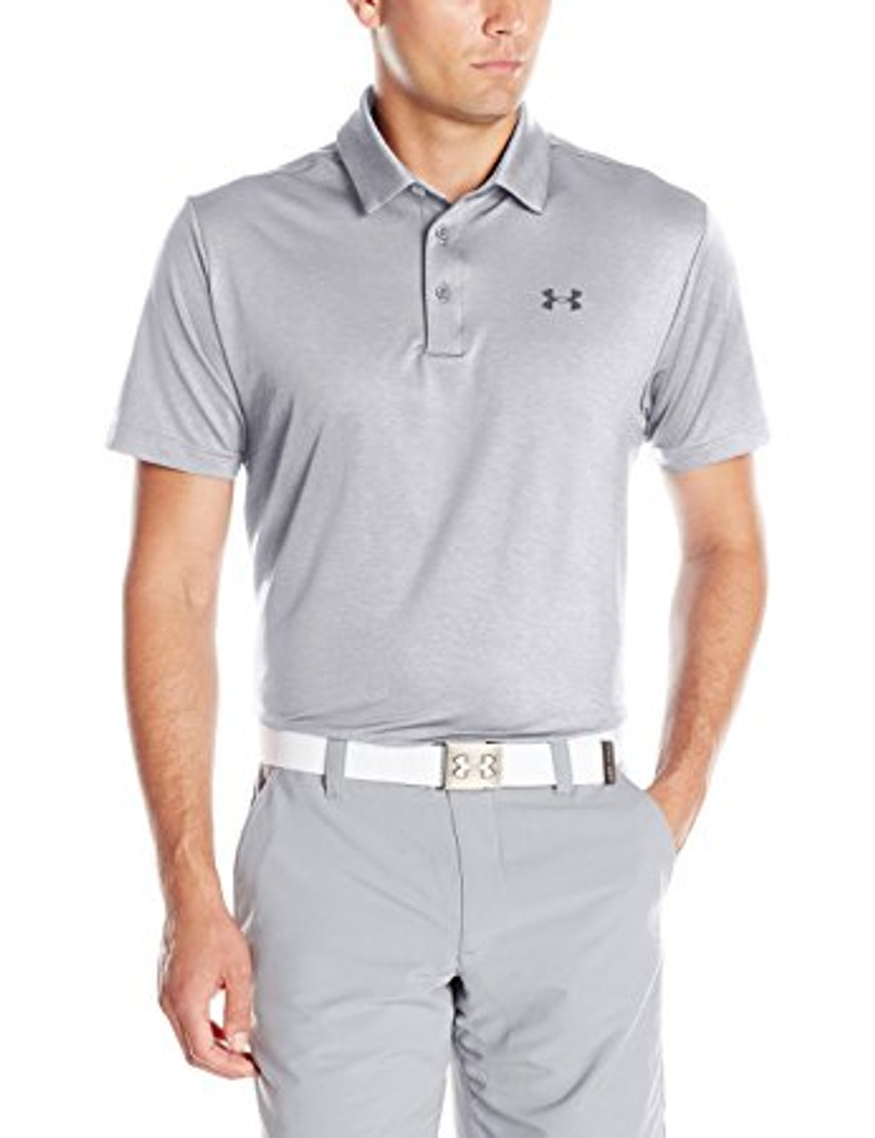 Under Armour Mens Playoff Polo - S - Overcast Gray/Stealth Gray 1253479-944-GRY-S - Jacob Time Inc