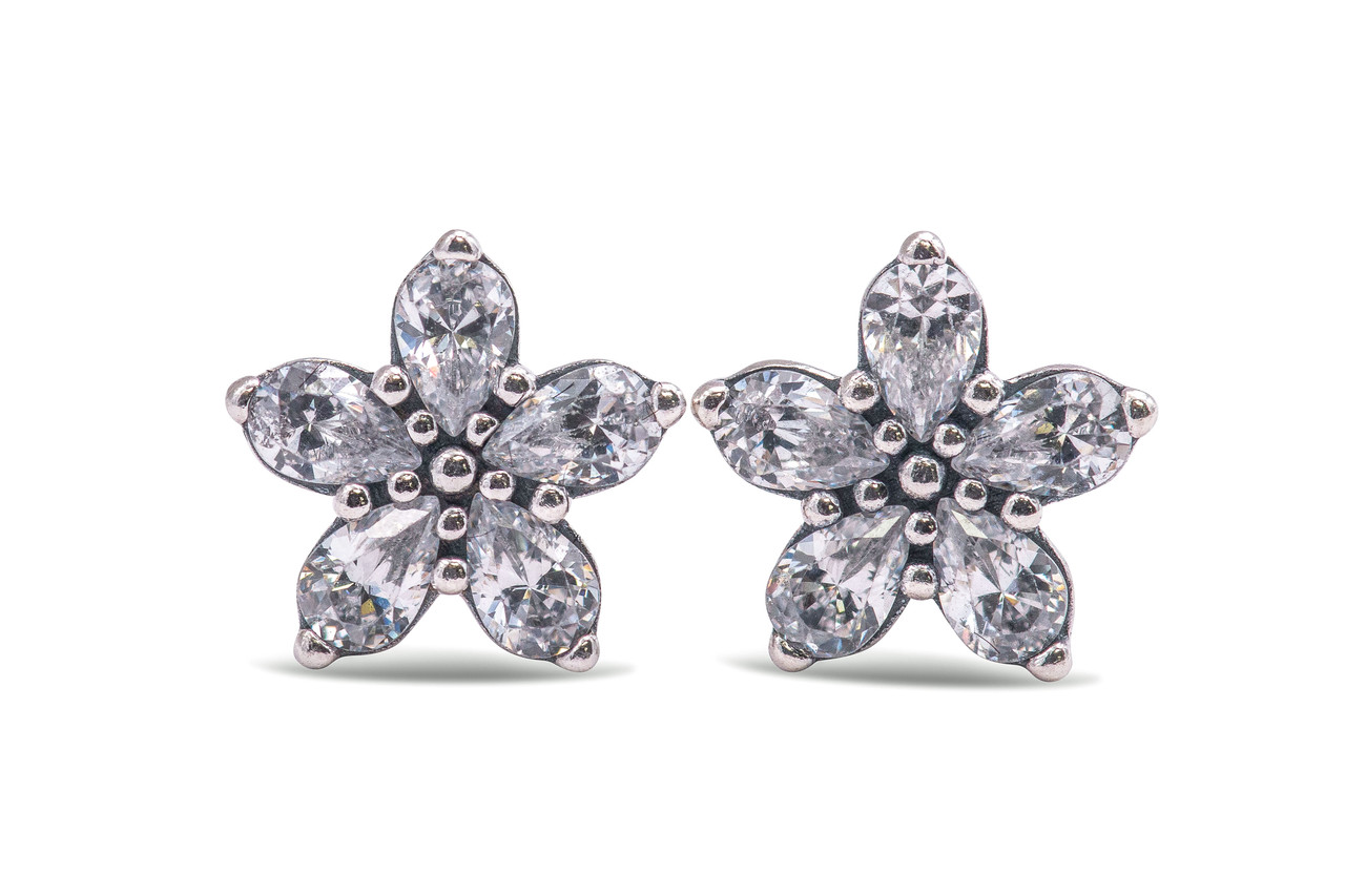 PANDORA Sparkling Snowflake Stud Earrings 299239C01 Jacob Time Inc