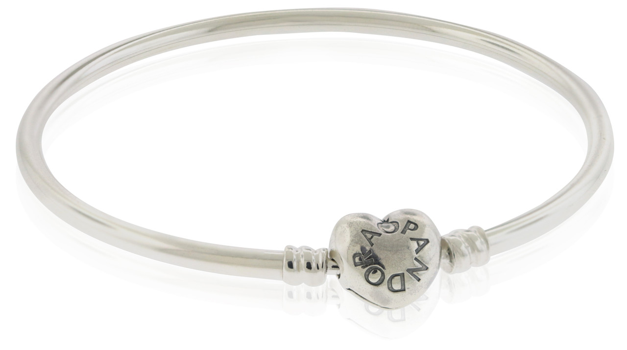 PANDORA Moments Silver Bangle Bracelet - 596268-17 - Jacob Time Inc
