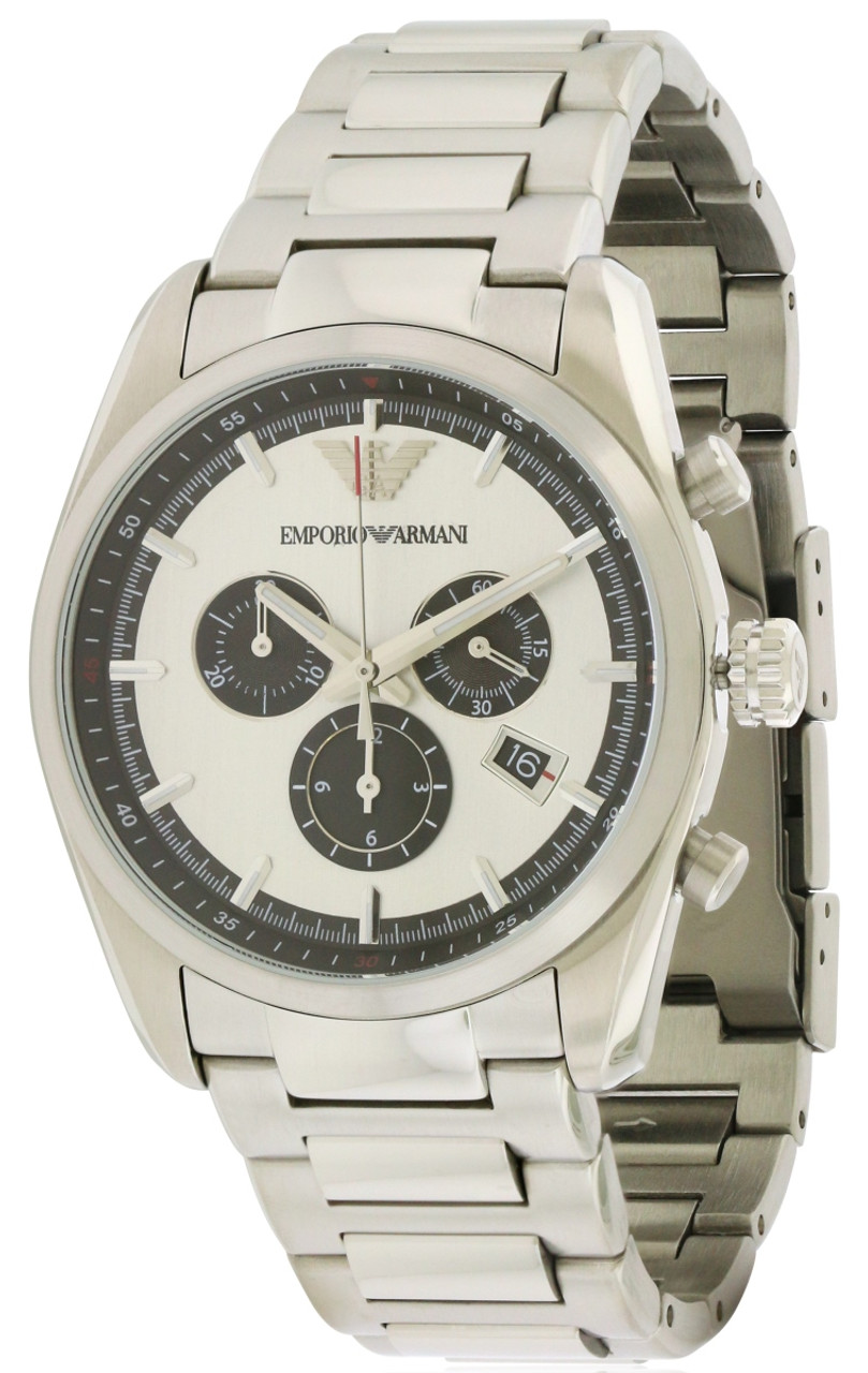 Emporio Armani Stainless Steel Chronograph Mens Watch AR6007