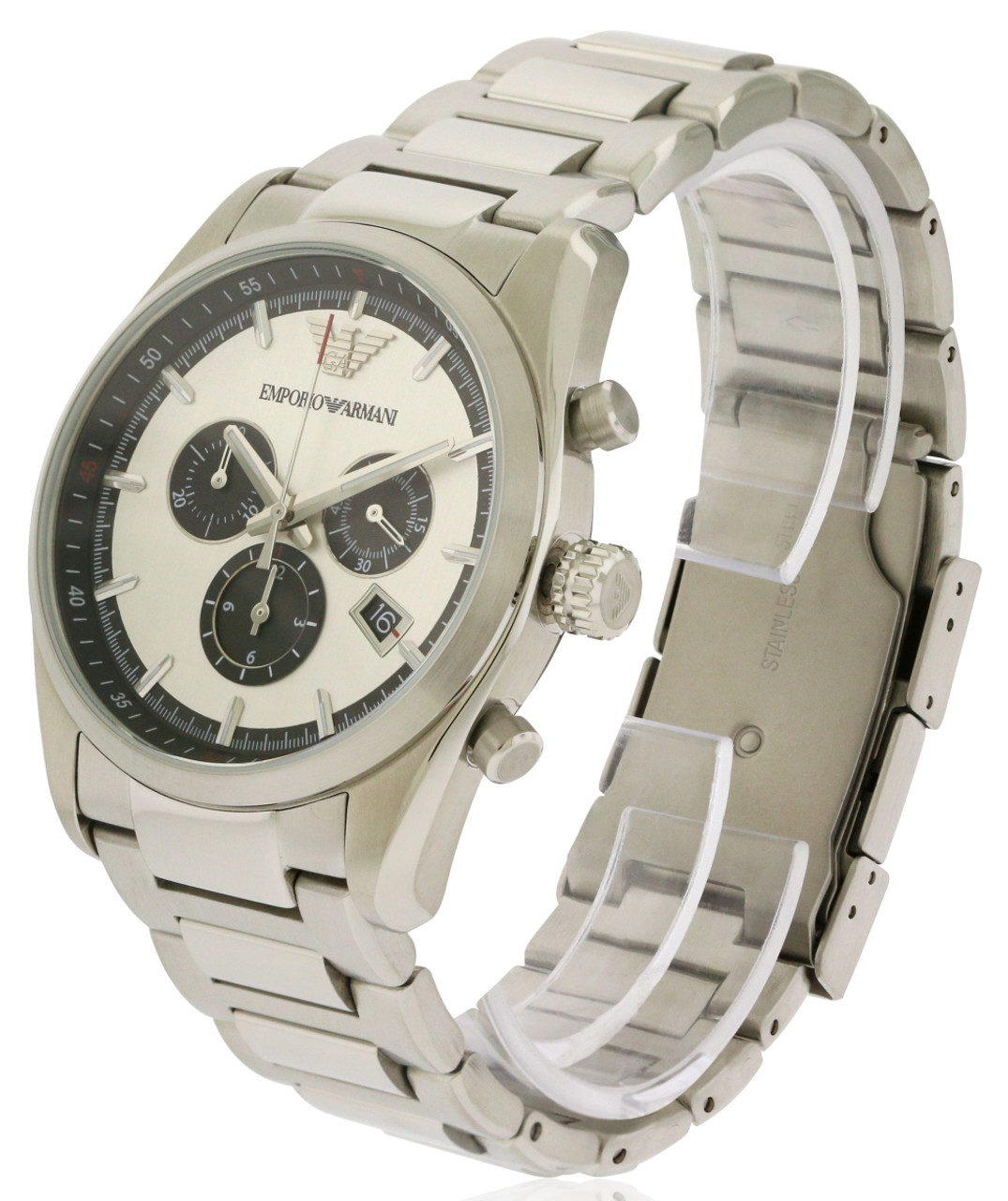 Emporio Armani Stainless Steel Chronograph Mens Watch AR6007