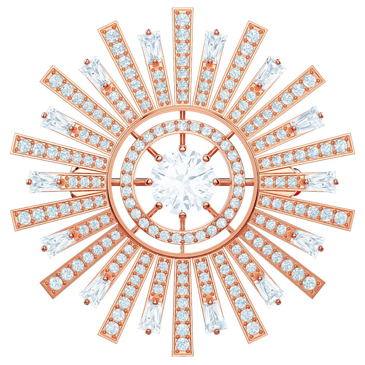 Swarovski Sunshine Brooch - White - Rose Gold Plating 5465415