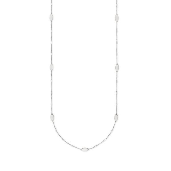 Kendra Scott Franklin Long Necklace In Bright Silver 4217701153