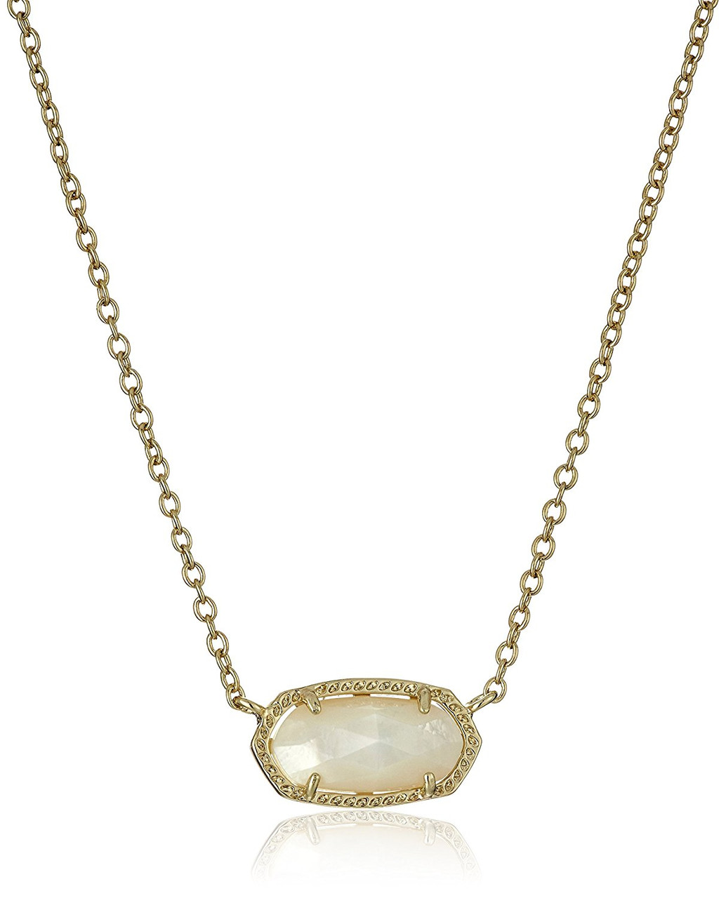 Kendra Scott Signature Elisa Gold Plated Ivory Mother-Of-Pearl Pendant  Necklace - 4217711454