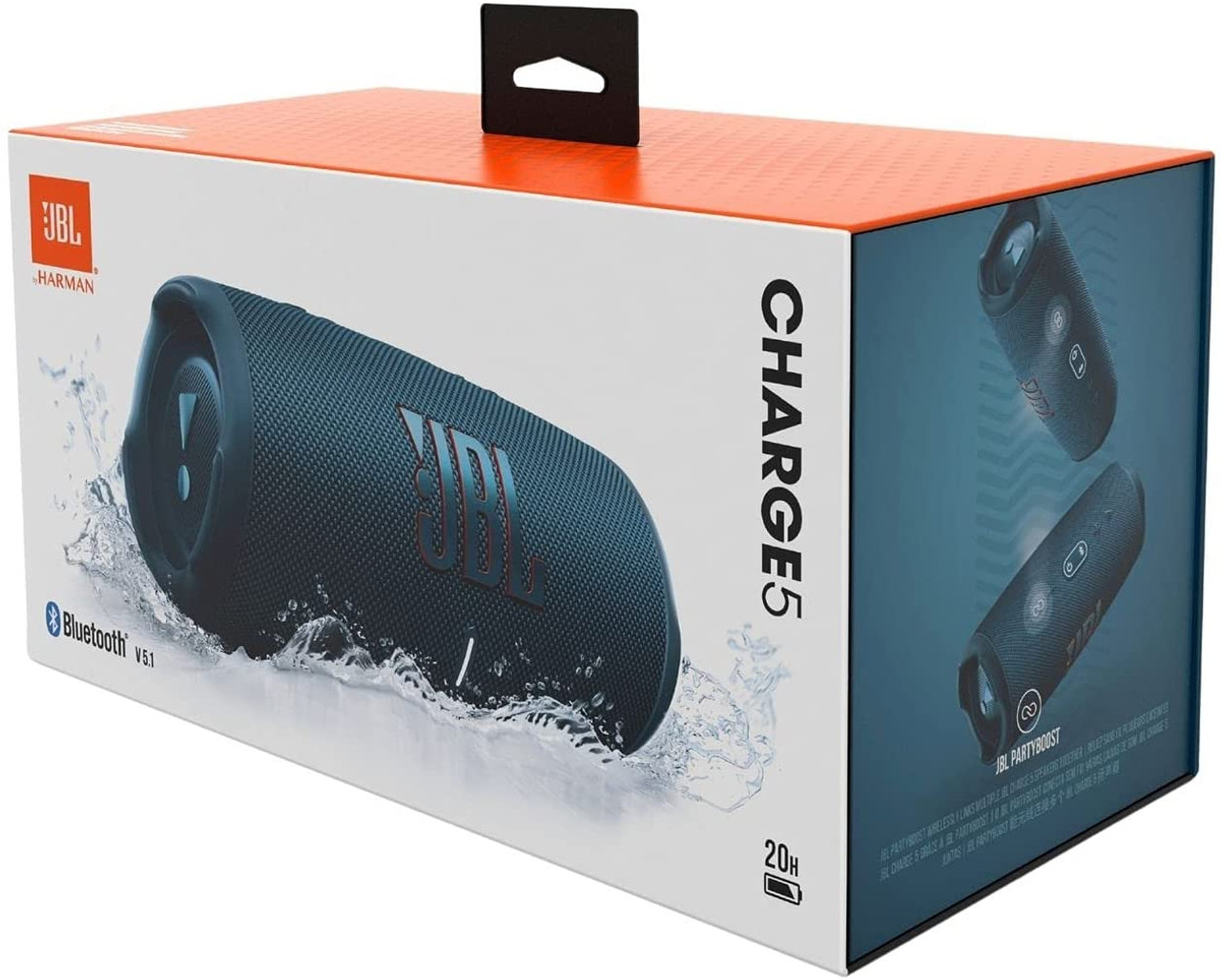 JBL Charge 5 Portable Waterproof Speaker with Powerbank - Blue CHARGE5-BLUE