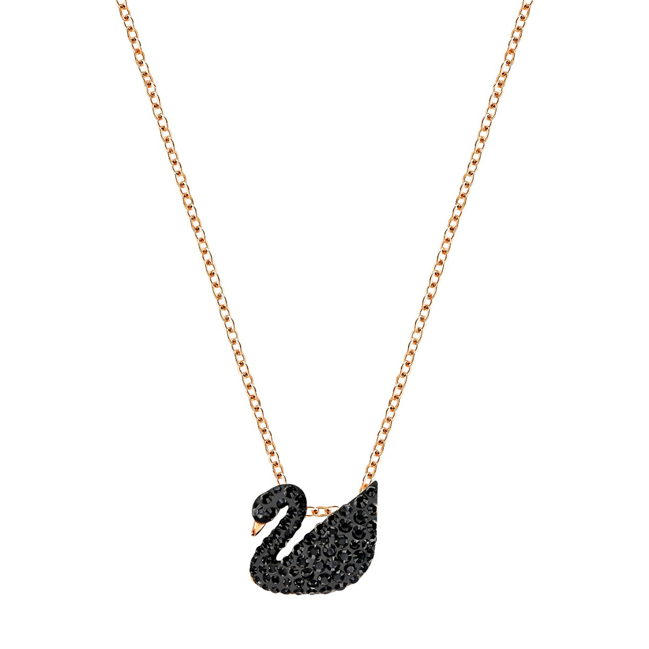 SWAROVSKI SWAN Necklace, White, Rhodium Finish India | Ubuy