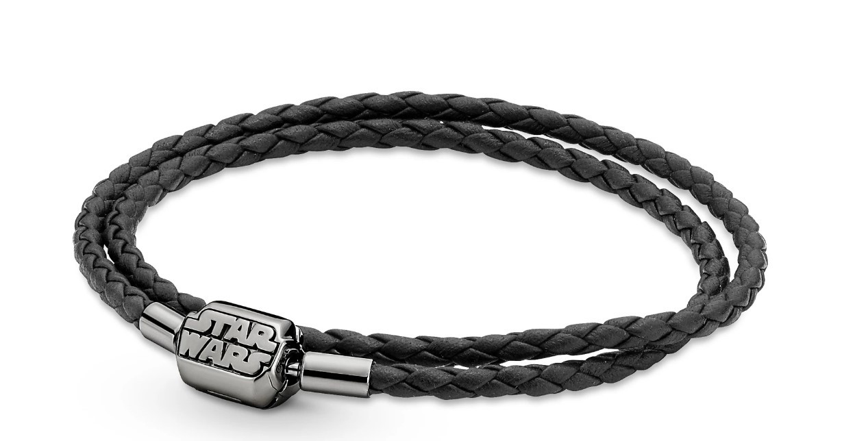 Pandora Moments Star Wars Clasp Double Black Leather Bracelet