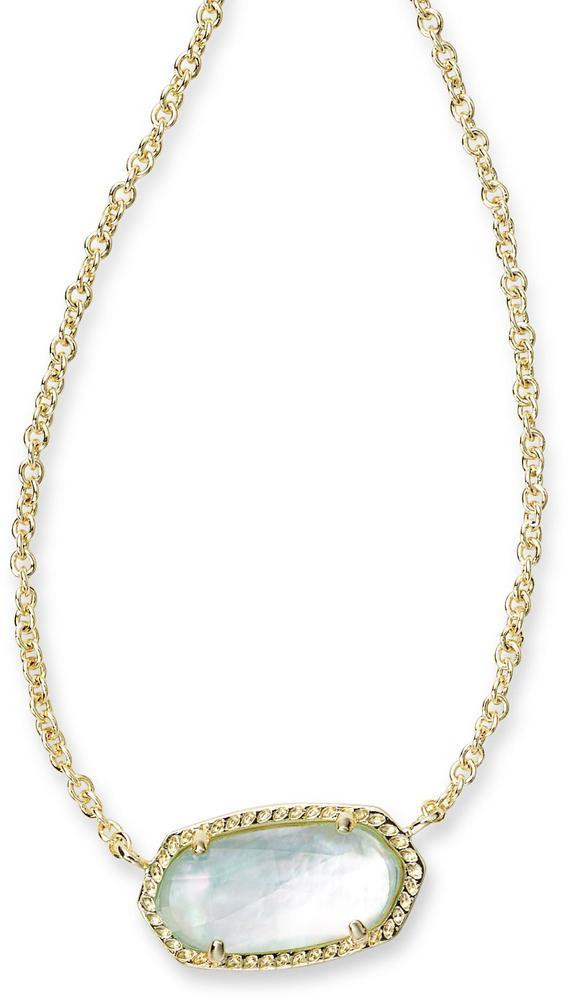 Kendra Scott Elisa Pendant Necklace Light Blue Illusion