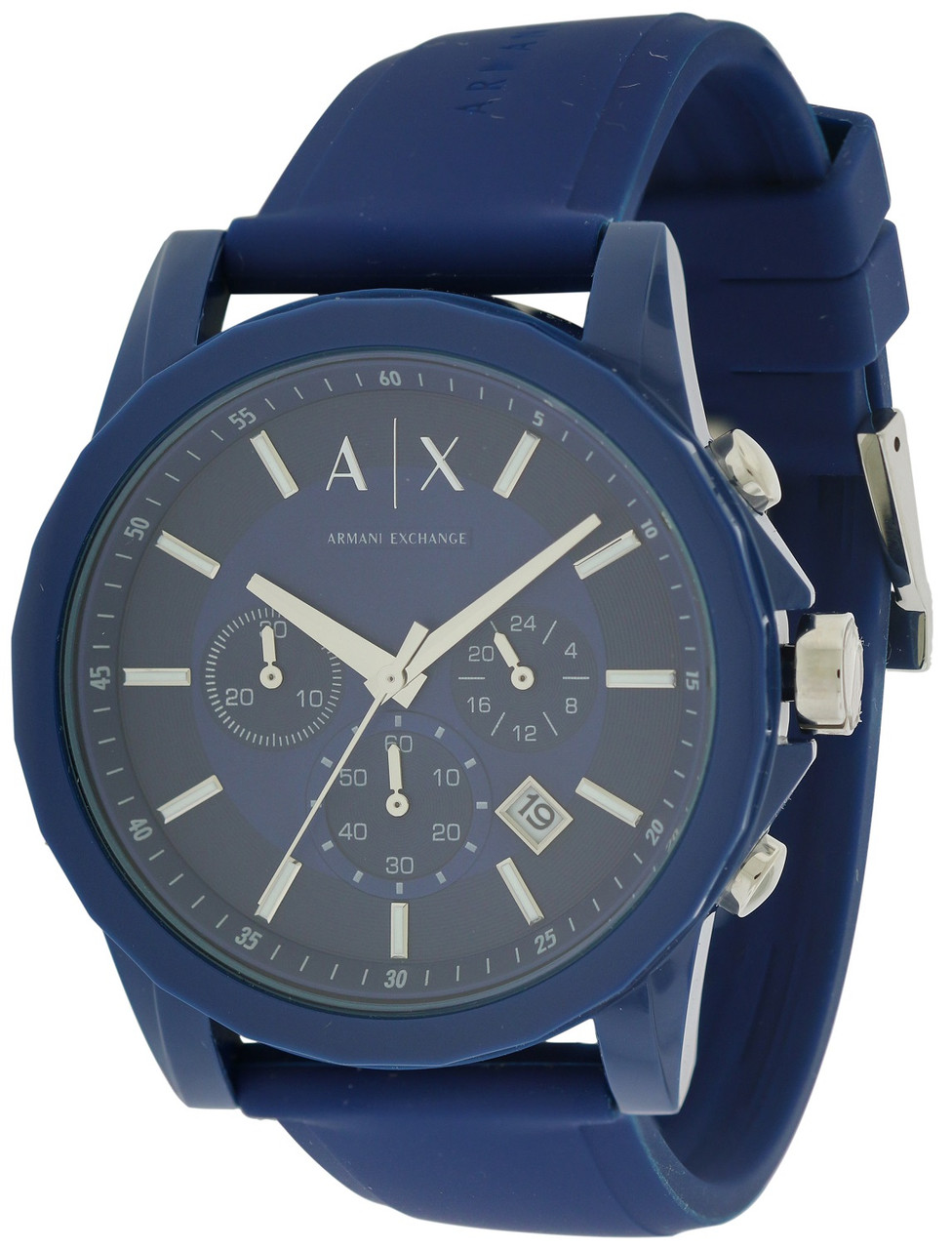 Armani Exchange Active Chronograph Rubber Mens Watch AX1327 - Jacob Time Inc