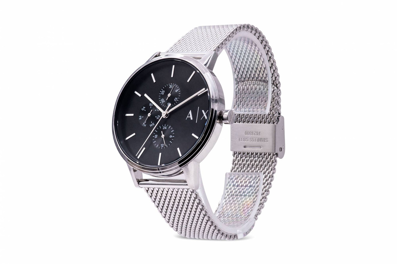 Exchange Jacob Inc AX2714 Time - Mesh Stainless Mens Armani Cayde Steel Watch