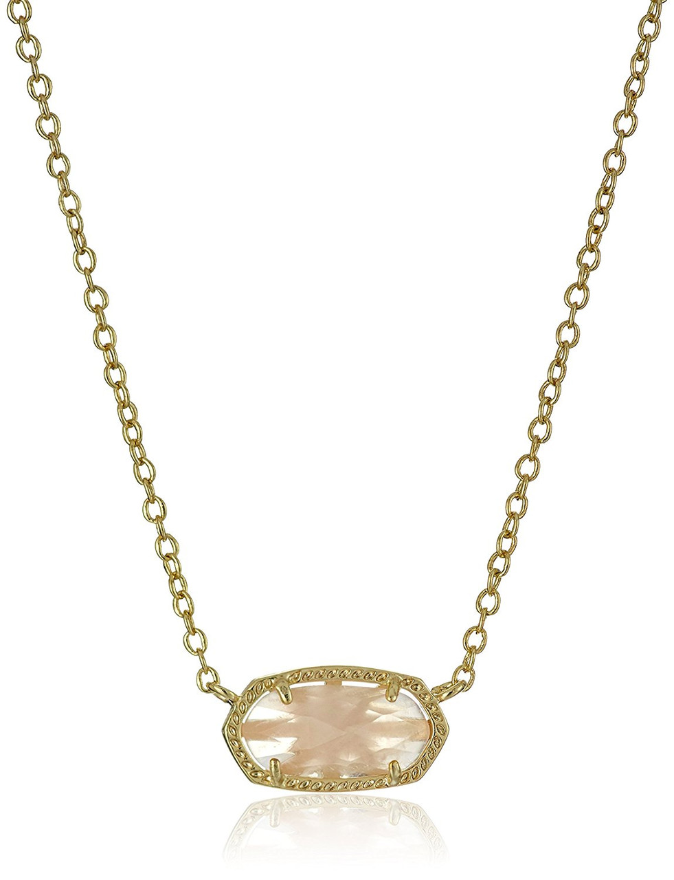 Kendra Scott Signature Elisa Gold Plated Rose Quartz Pendant