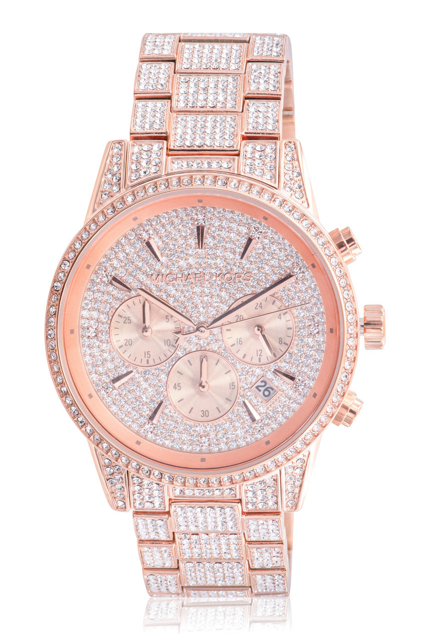 Michael kors ritz on sale rose gold watch