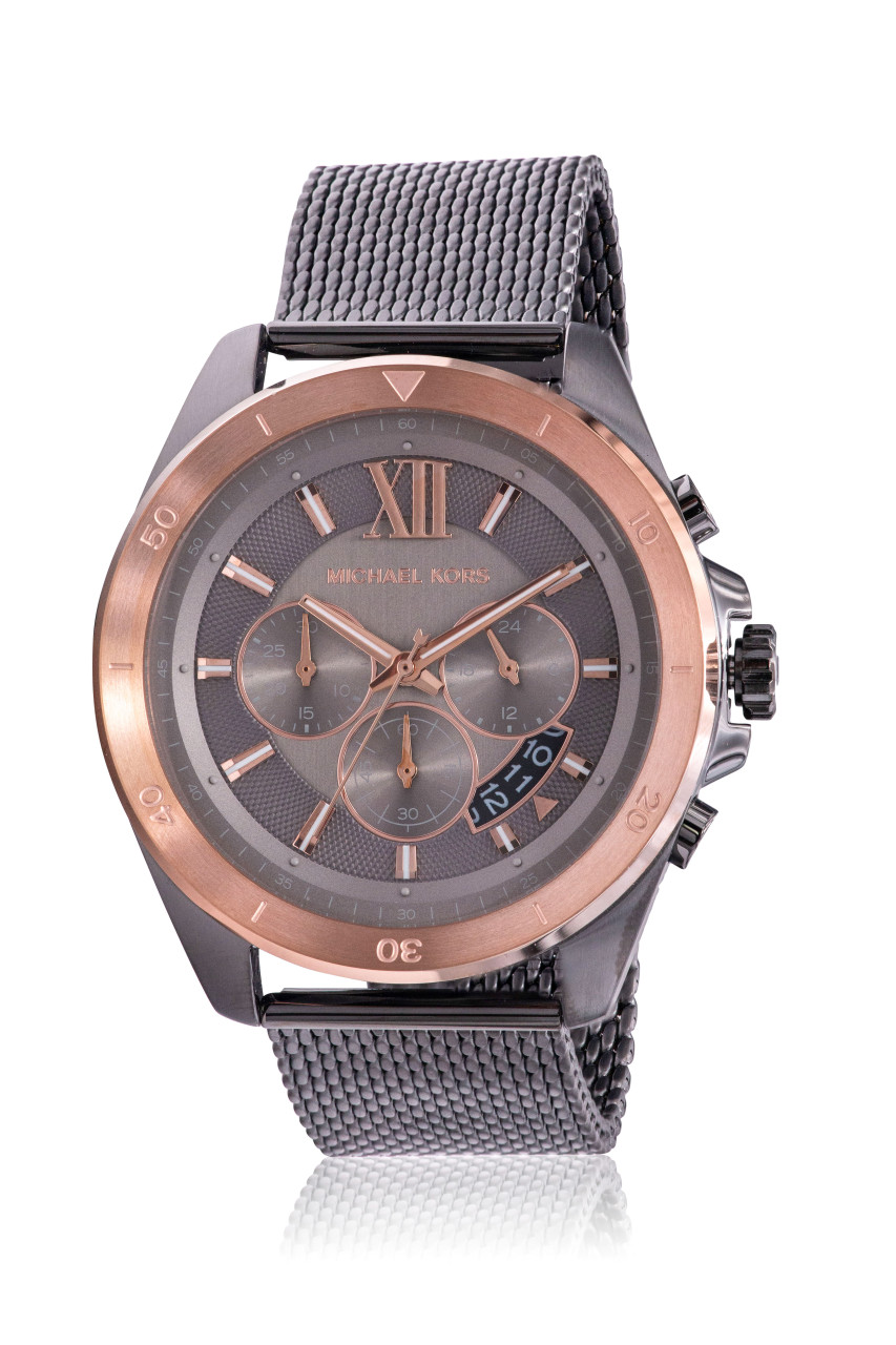 Michael Kors Brecken Watch Steel Jacob Stainless Gunmetal Mesh Inc Time - MK8868 Mens