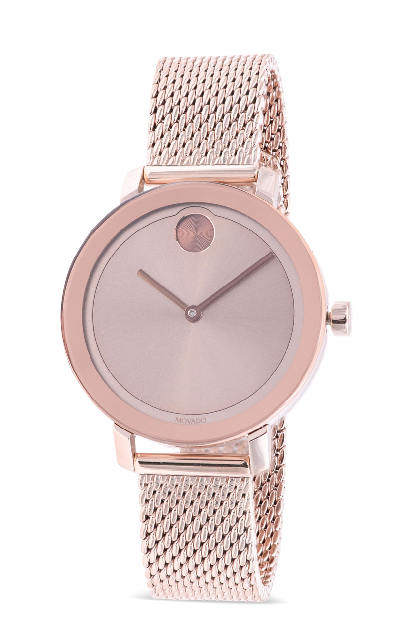 Movado Women\'s Watch 3600654 Swiss Quartz Rose Gold Mesh Stainless Steel Band Ladies main image 4