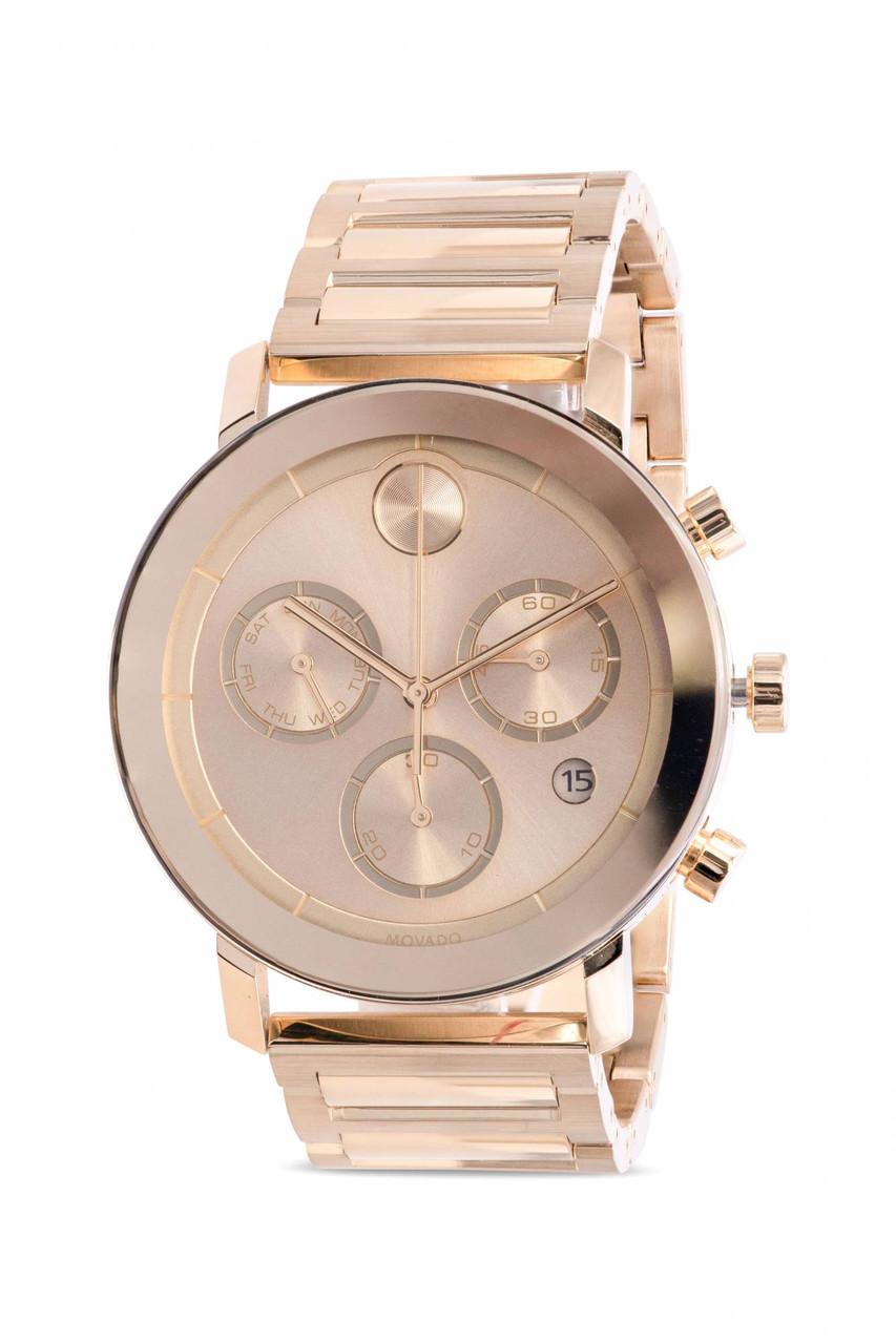 Movado Bold Rose Gold Ion Chronograph Watch Amazon.com: Movado Bold Quest Men main image 3