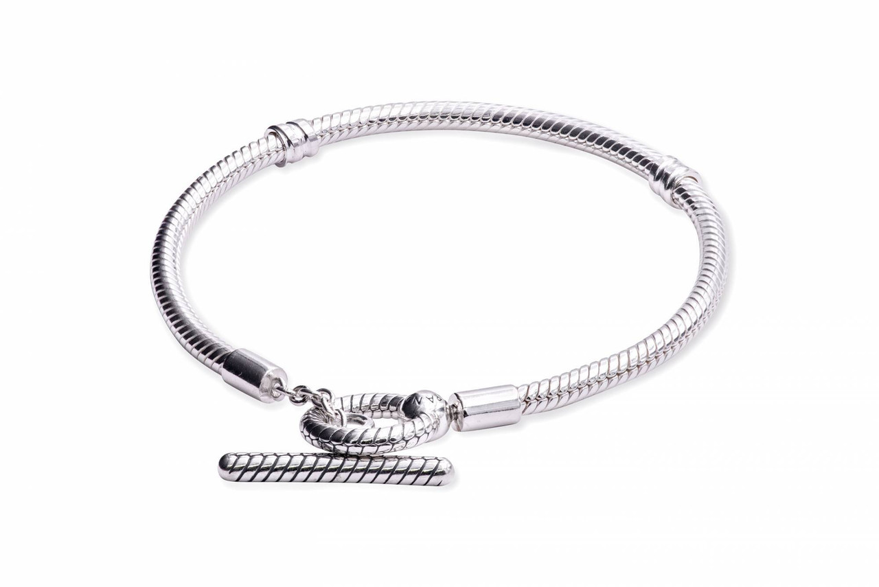 Pandora Moments T-Bar Snake Chain Bracelet 599082C00-17 - Jacob 