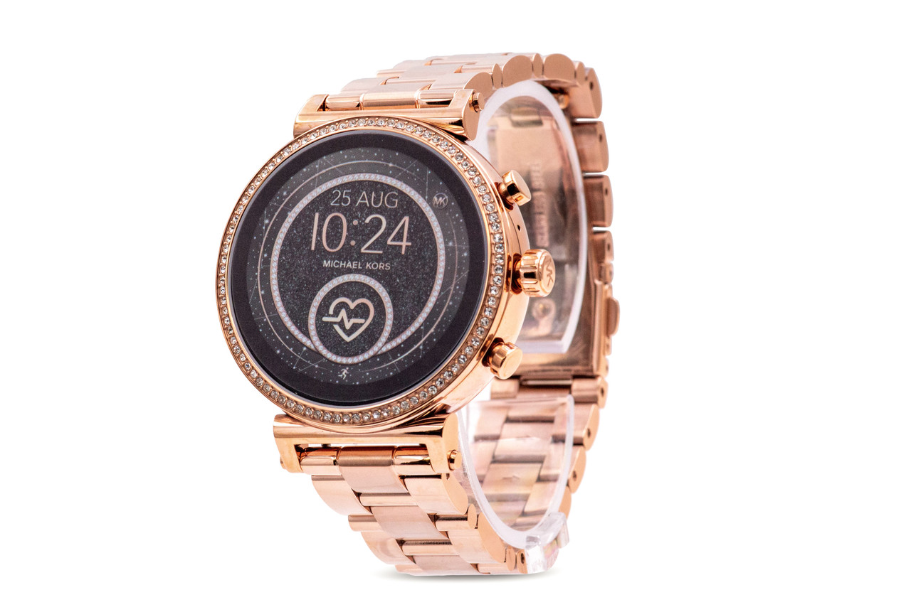 GradeB  MICHAEL KORS Access Bradshaw 2 MKT5090 Smartwatch 44mm  Rose Gold   Acetate