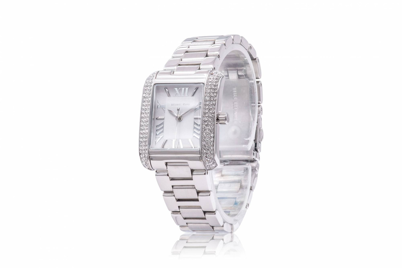 Michael Kors Mini Emery Pave Silver-Tone Ladies Watch MK4642