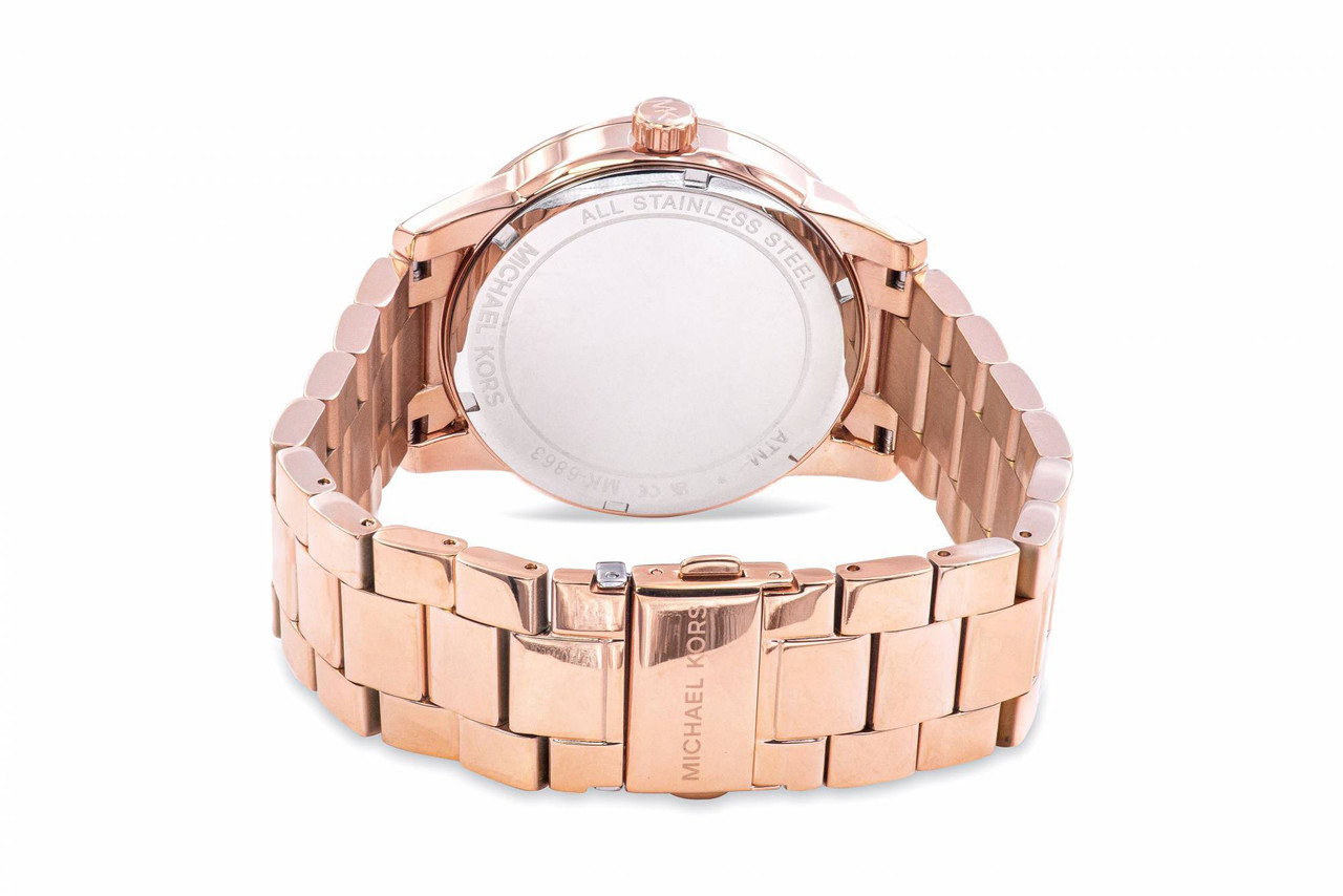 Michael Kors Ritz Rose Gold-Tone Crystal Ladies Watch MK6863