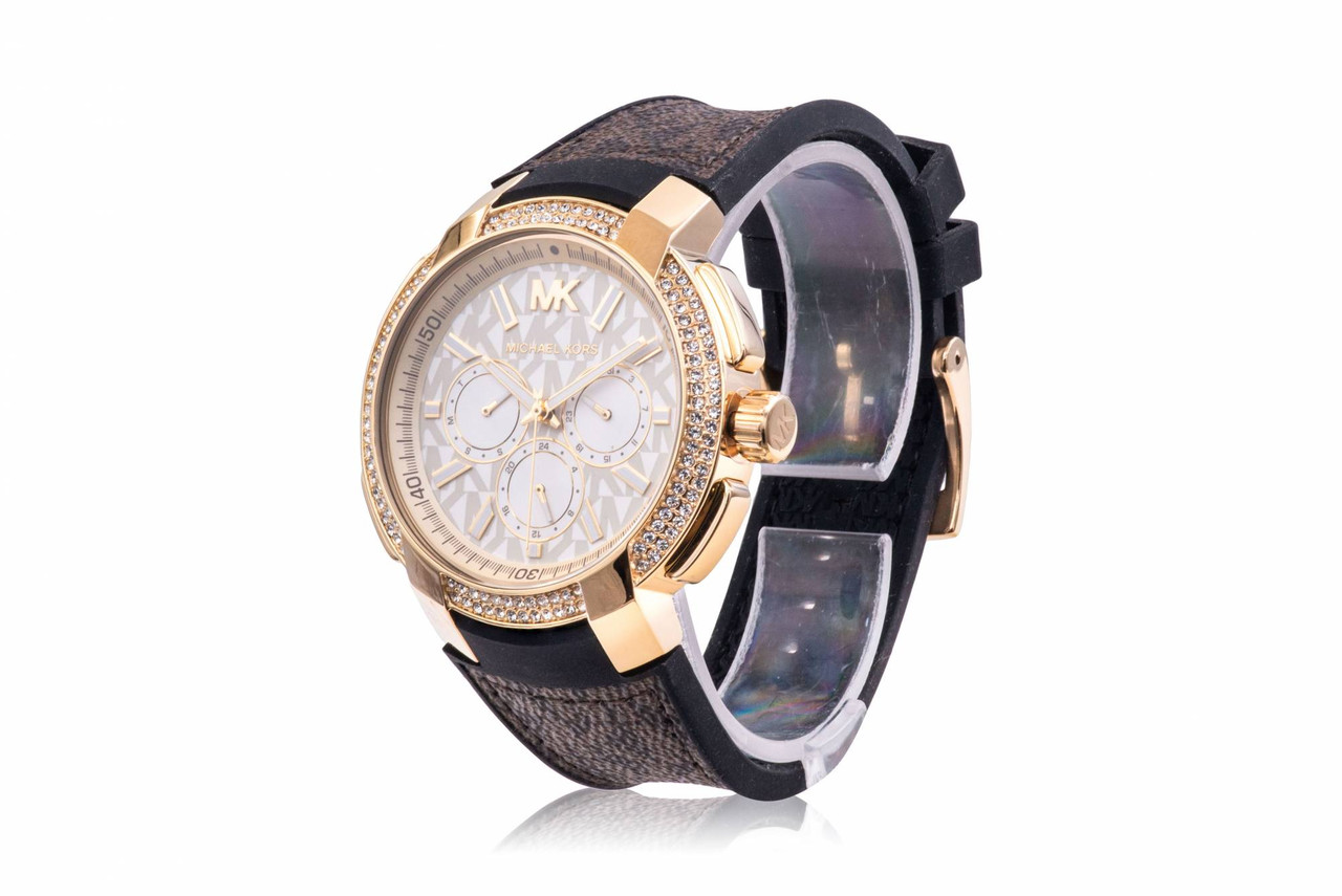 Michael Kors Sidney Multifunction Brown PVC Ladies Watch MK6948