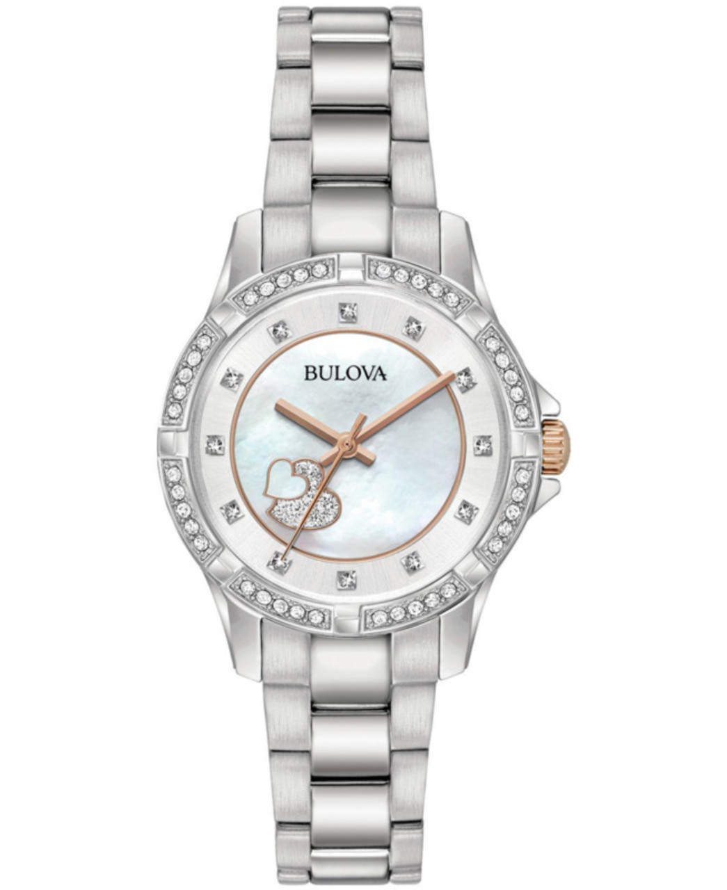 Bulova Women's 96L203 Stainless Steel Facets Watch with Mother-of-Pear –  Exact Time Corp.
