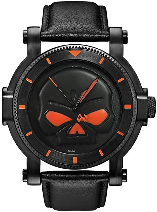 Harley-Davidson Black Willie G Skull Mens Watch 78A114 - Jacob