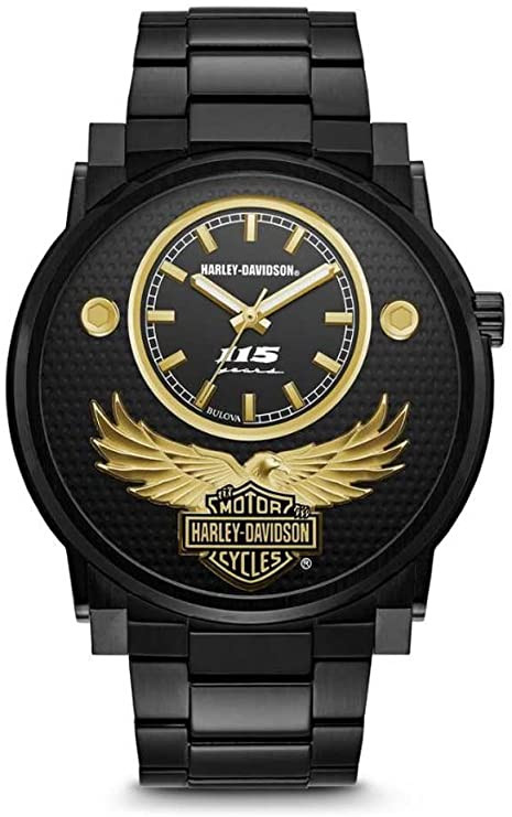 Harley-Davidson 115th Anniversary Limited Edition Black Mens Watch