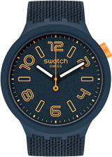 Swatch BURNING LAVA Navy Silicone Unisex Watch SO27N107