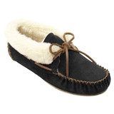 Minnetonka Womens Chrissy Slipper Bootie - Black/Tan  - Size 7 40030-BLACK-7