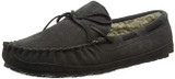 Minnetonka Mens Casey Slipper Charcoal Suede 11 4150-CHARCOAL-10