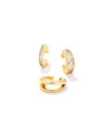 Kendra Scott Parker Gold Ear Cuff Set in White Crystal 9608802893