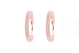 Pandora Hoop Earrings In Pandora Rose With Clear Cubic Zirconia And Cut-out Heart Details 286318CZ