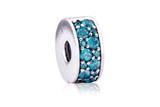 Pandora Teal Shining Elegance Spacer Clip Charm - 791817MCZ