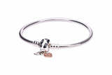PANDORA Pandora Moments Leaves & Snake Chain Bracelet Size 19 - 588333CZ-19