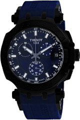 Tissot T-Race Chrono Blue Silicone Mens Watch T1154173704100