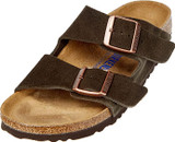 Birkenstock Arizona Soft Footbed Mens Sandals - Mocha Suede