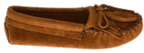Minnetonka Womens Kilty Suede Softsole Moccasin - Brown - 6 M US 102-BROWN-6