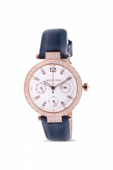 Michael Kors Parker Multifunction Navy Leather Ladies Watch MK2915