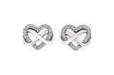 Pandora Sparkling Infinity Heart Stud Earrings 292667C01