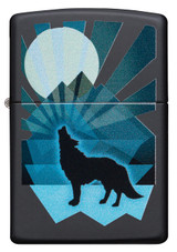 Zippo 218 Wolf and Moon Design Lighter 29864