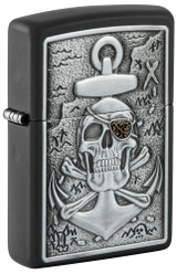 Zippo Skull Anchor Emblem Lighter 48122
