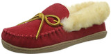 Minnetonka Womens Alpine Sheepskin Moccasin - Red - Size 6 3376-RED-6