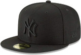 New Era 59Fifty Hat MLB Basic New York Yankees Black/Black Fitted Baseball Cap (7 1/8) 11591128-718