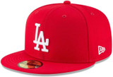 New Era MLB Basic Los Angeles Dodgers 59Fifty Fitted Baseball Cap - Scarlet Red