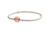 Pandora Silver Charm Bracelet with PANDORA Rose Clasp - 580702-16