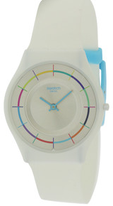 Swatch WHITE PARTY Silicone Unisex Watch SFW109