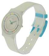 Swatch WHITE PARTY Silicone Unisex Watch SFW109