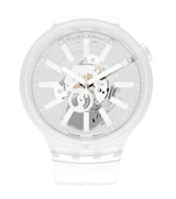 Swatch WHITEINJELLY Silicone Unisex Watch SO27E106