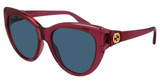 Gucci Blue Cat Eye Ladies Sunglasses GG0877S-004